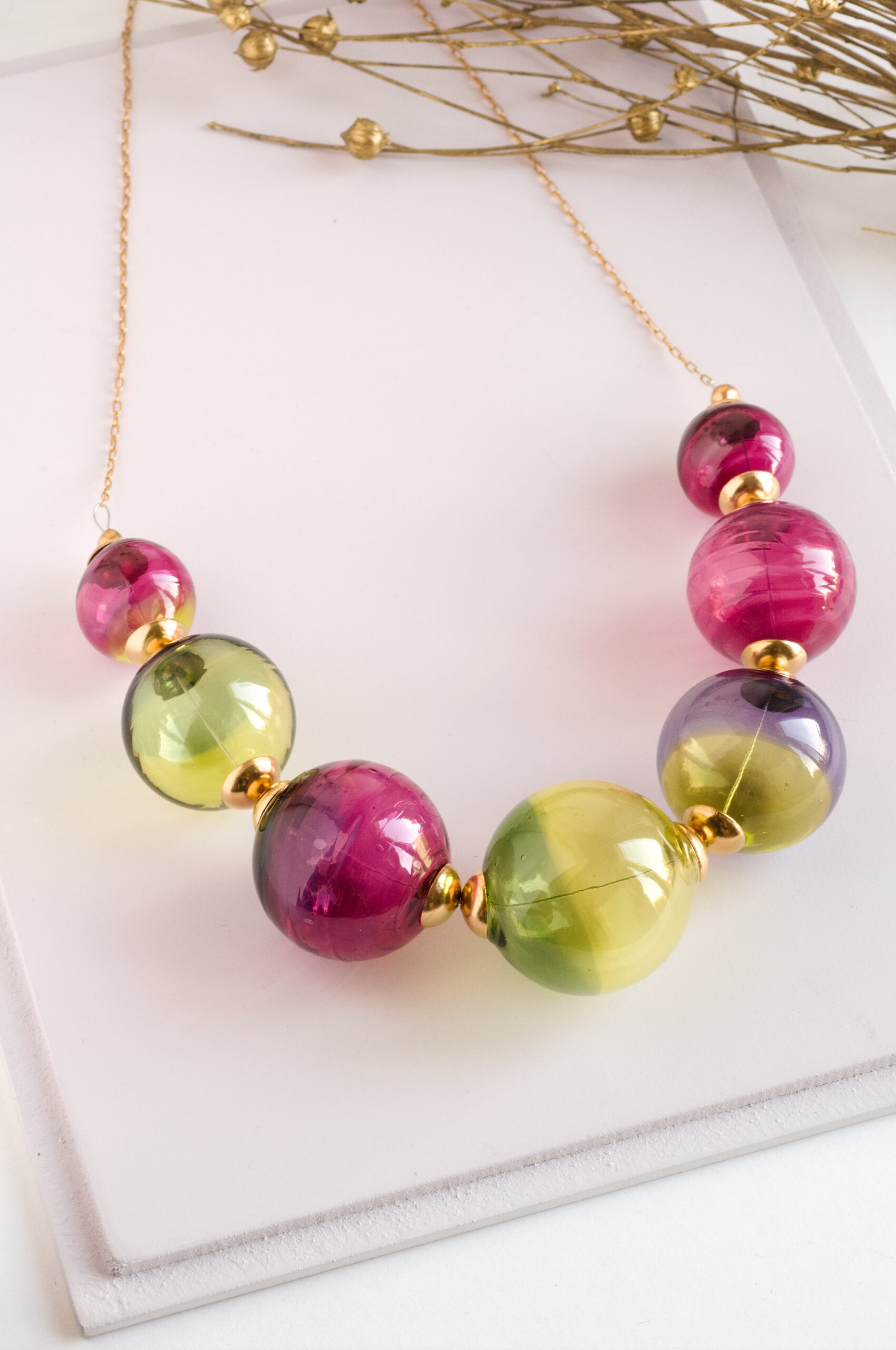 collier en verre soufflé au chalumeau Paris 14soufflé